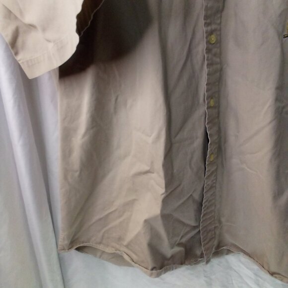 Tommy Hilfiger Shirt Men XL Button Down Short Sleeve Pocket Tan - Picture 5 of 12